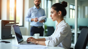 Consultante ERP utilisant Business Central avec solution de facturation électronique Tedd Esker